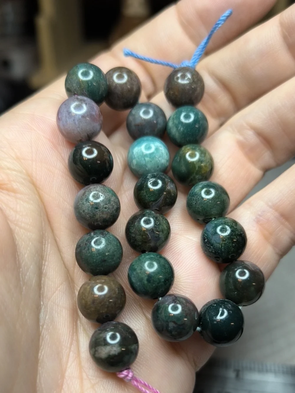 #4- 10mm Indian Agate Gemstone Beads - 8 Inch Strand